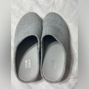 Gray Wool Slippers